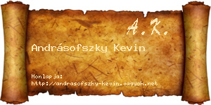 Andrásofszky Kevin névjegykártya