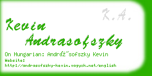 kevin andrasofszky business card